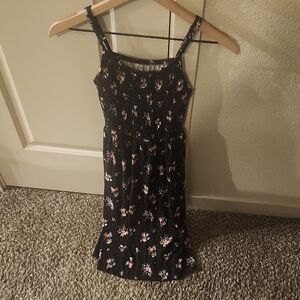 Wonder Nation Black Floral Kids Casual Dress